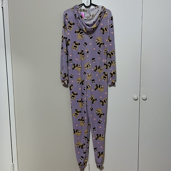 NWT PURPLE PUG AND COFFEE ONESIE - Picture 5 of 7